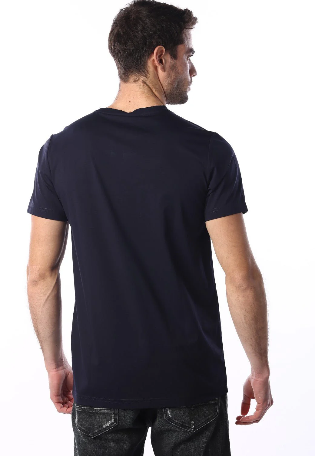 טי שירט קצרה עם לוגו R גברים - Image 3