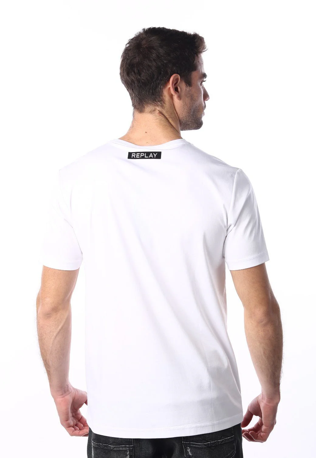 טי שירט מפתח עגול קצרה גברים - Image 3