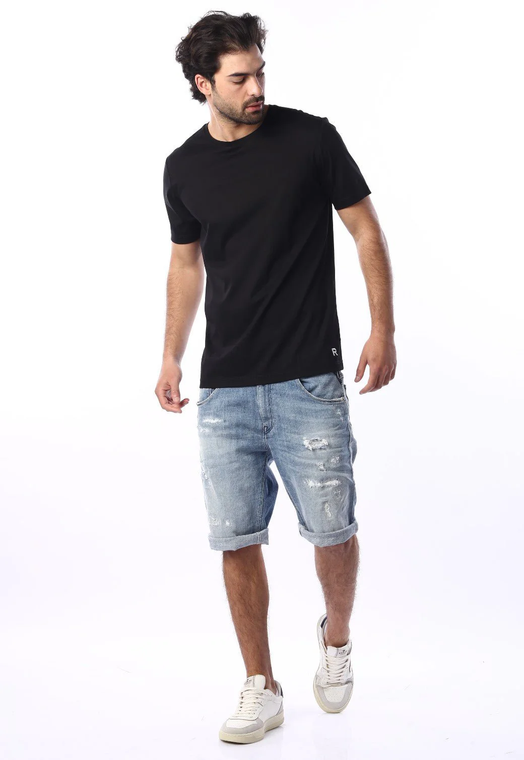 טי שירט מפתח עגול קצרה גברים - Image 4
