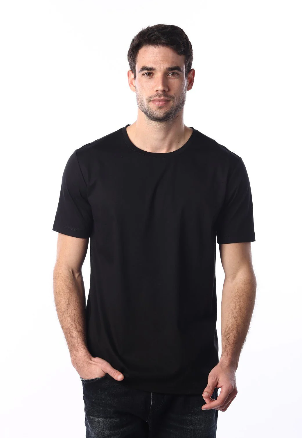 טי שירט מפתח עגול קצרה גברים