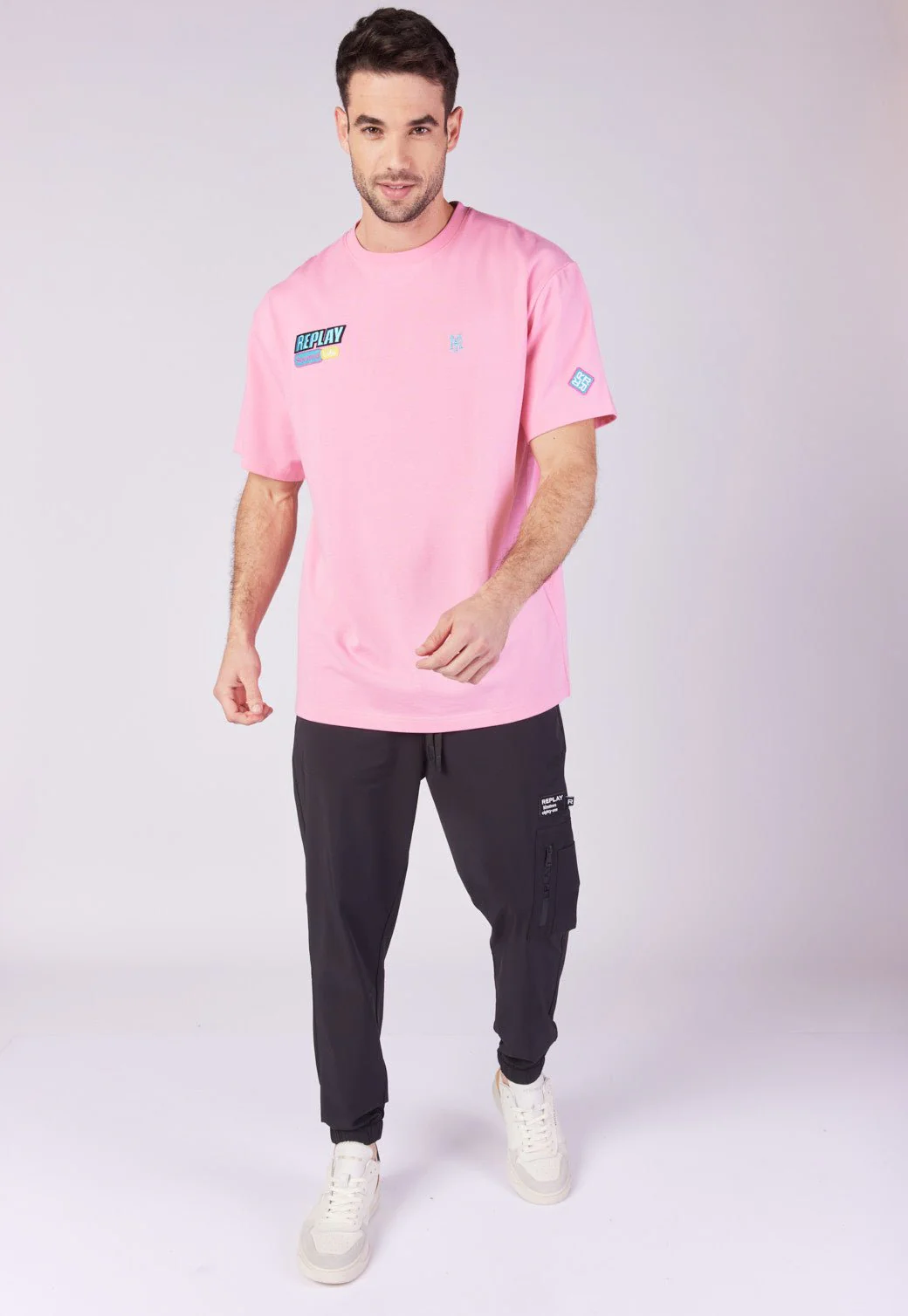 טי שירט אוברסייז עם לוגו גברים - Image 5