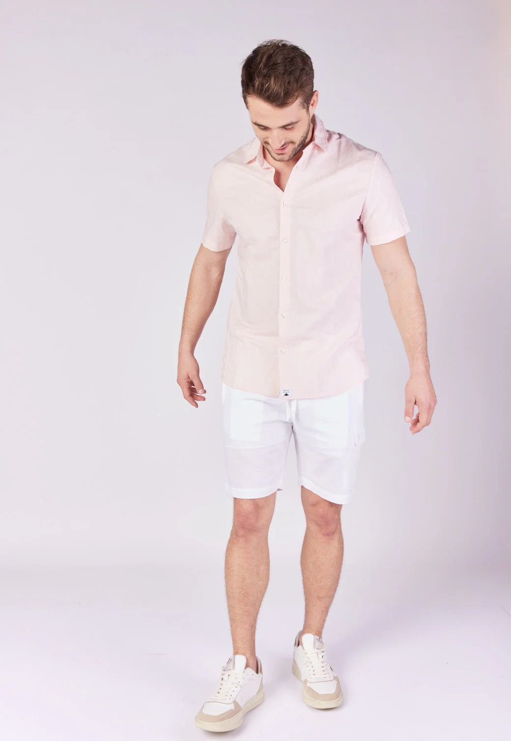 מכנסי פשתן קצרים גברים - Image 5