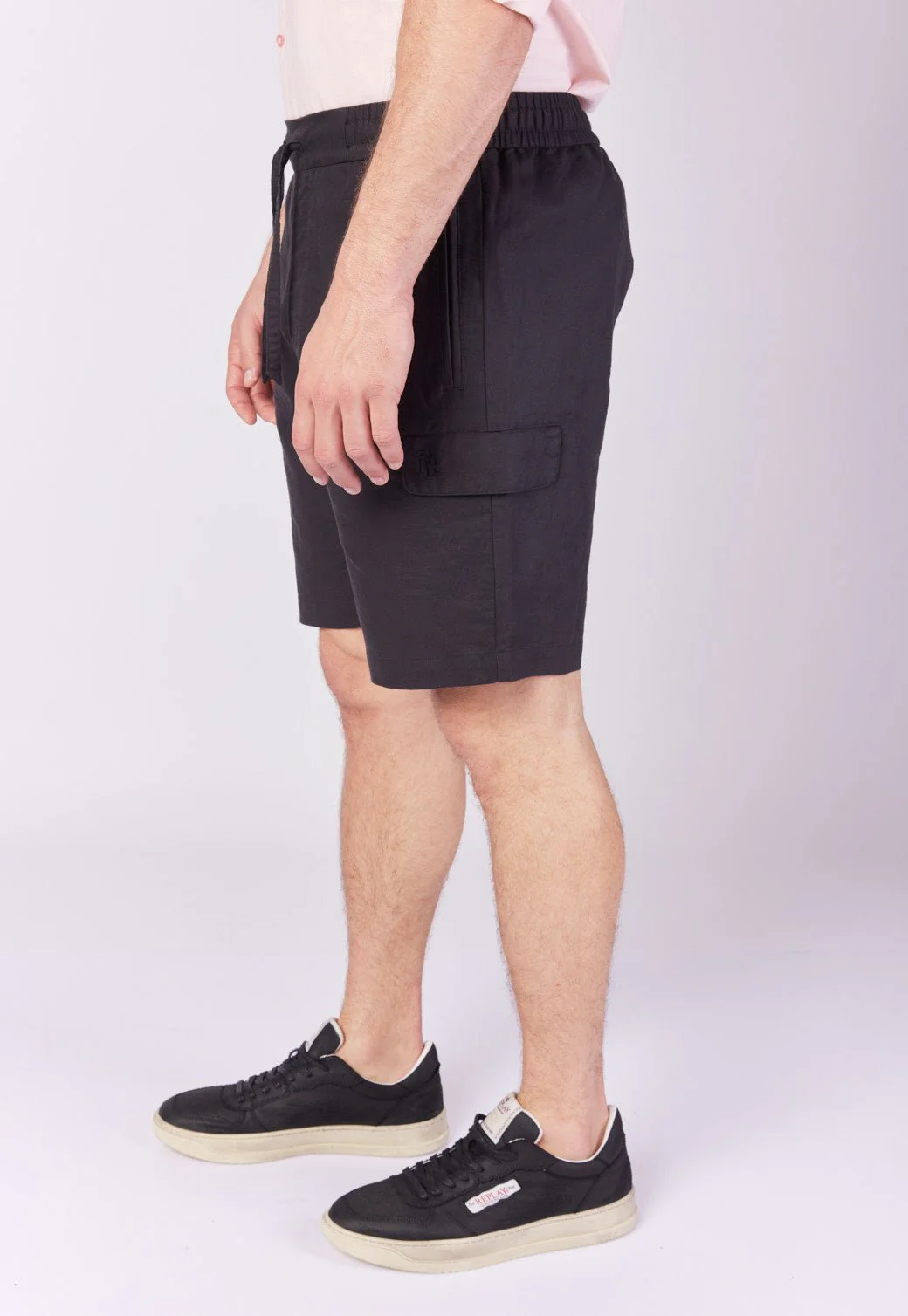 מכנסי פשתן קצרים גברים - Image 2