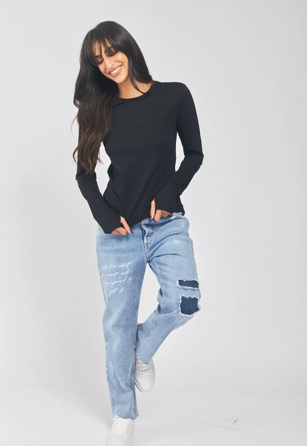 טי שירט ארוכה נשים - Image 4