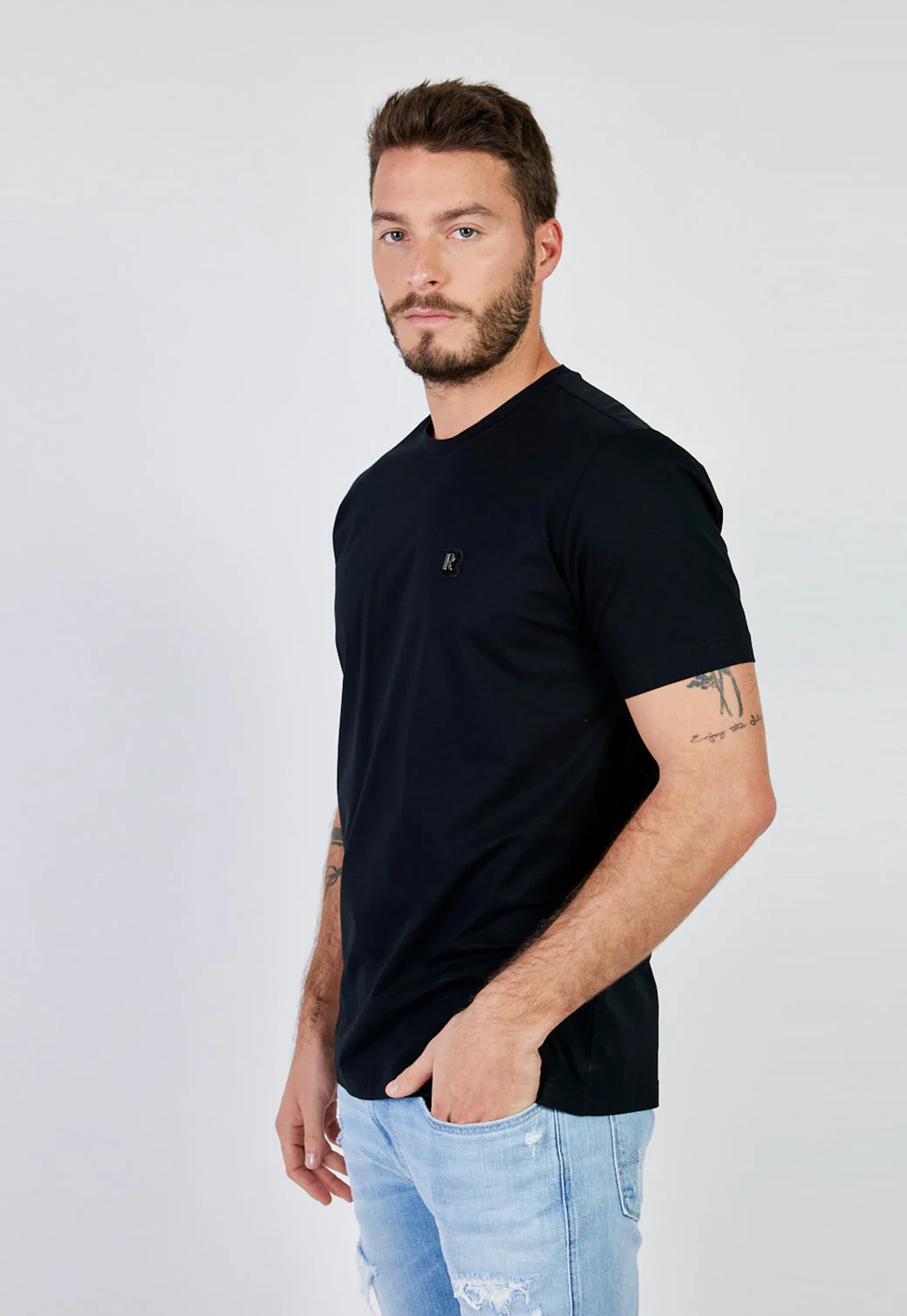טי שירט קצרה לוגו גברים - Image 4
