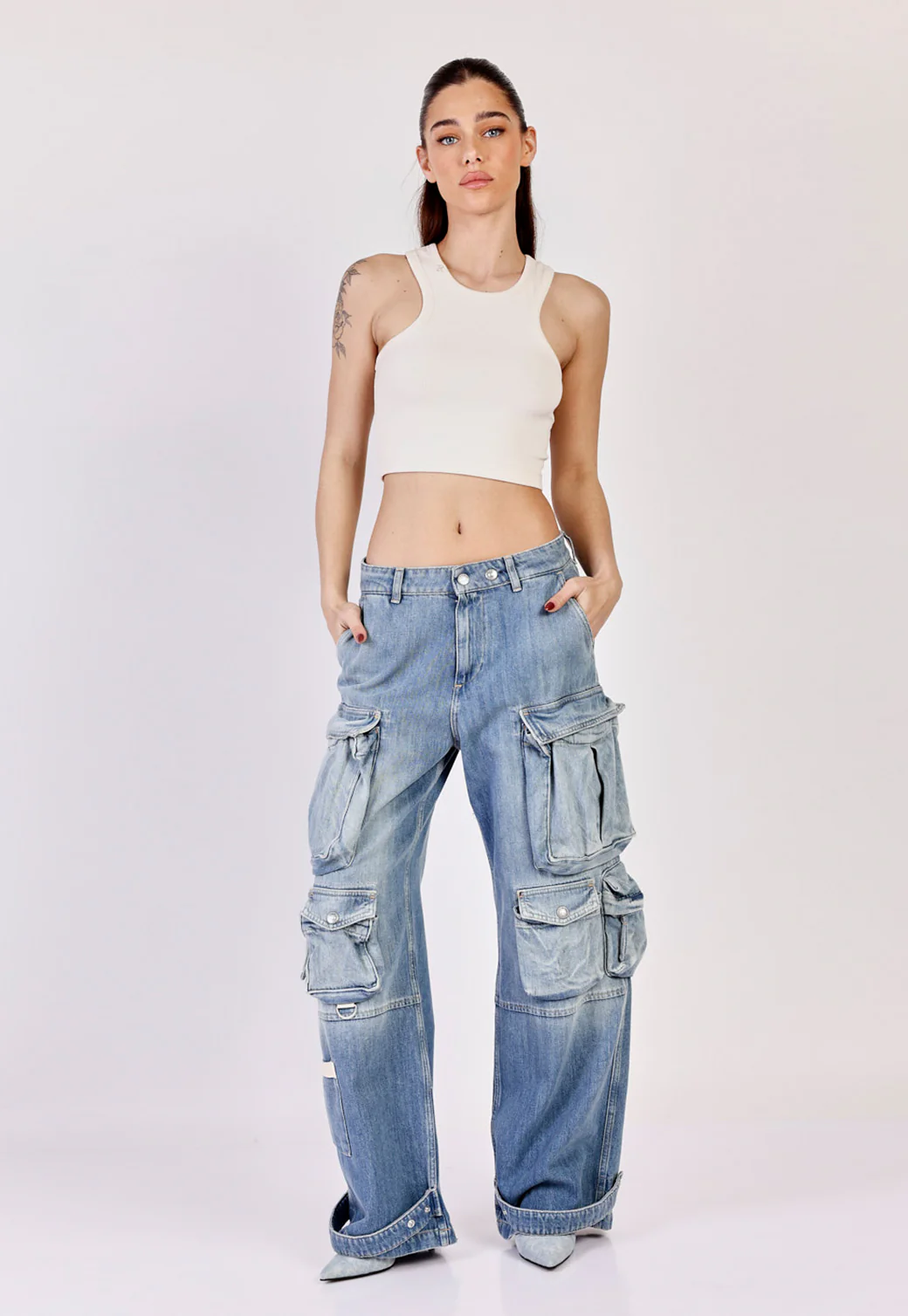 גופיית בייסיק Crop Rib נשים - Image 5