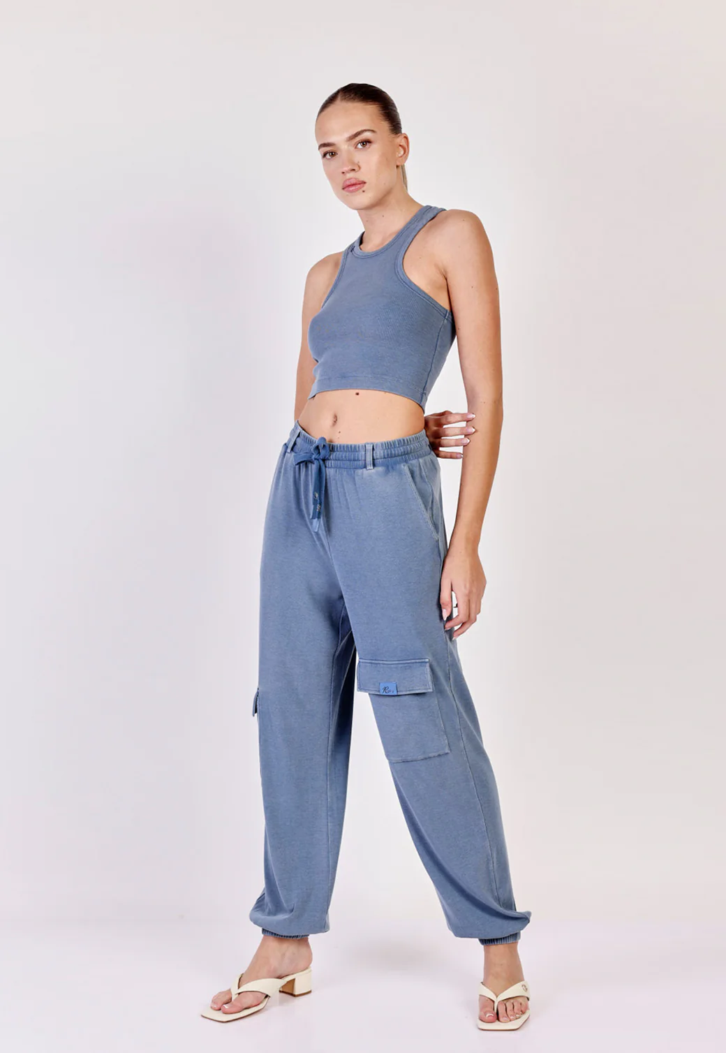 גופיית בייסיק Crop Rib נשים - Image 4