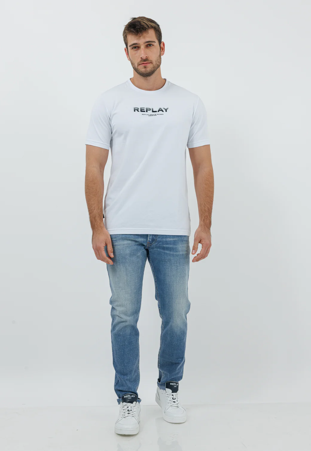 טי-שירט לגברים בצבע לבן - Image 4