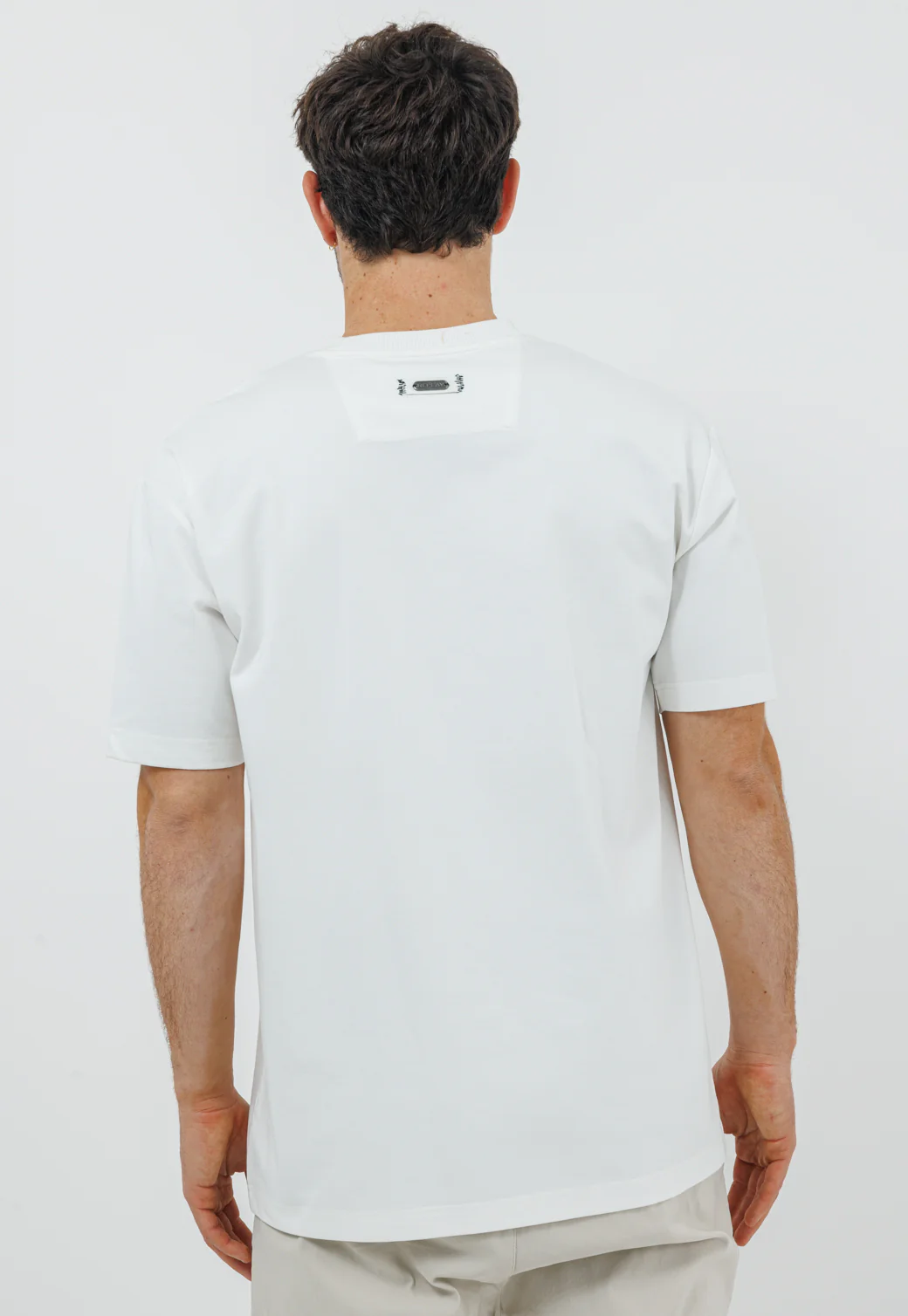 טי שירט לגברים בצבע לבן - Image 3