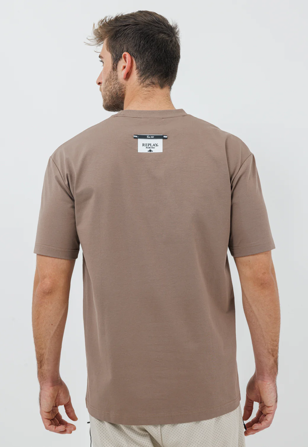 חולצת טי שירט רילקס עם לוגו רקום - Image 3
