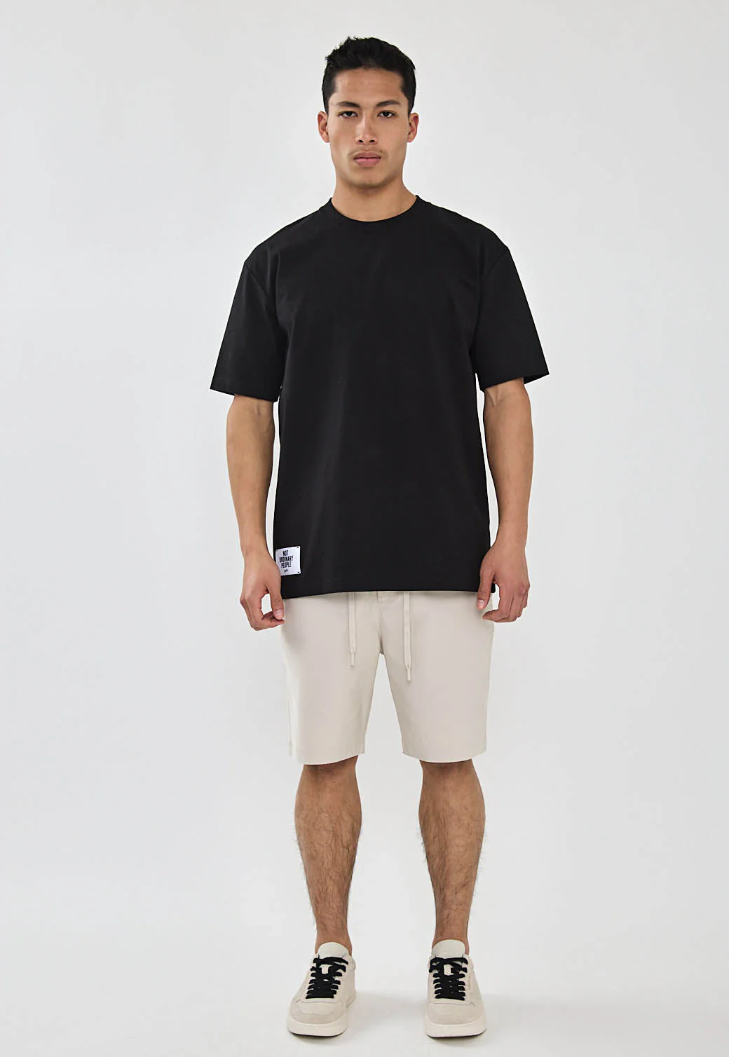 מכנסיים קצרים לגברים בצבע אבן RAYON - Image 5