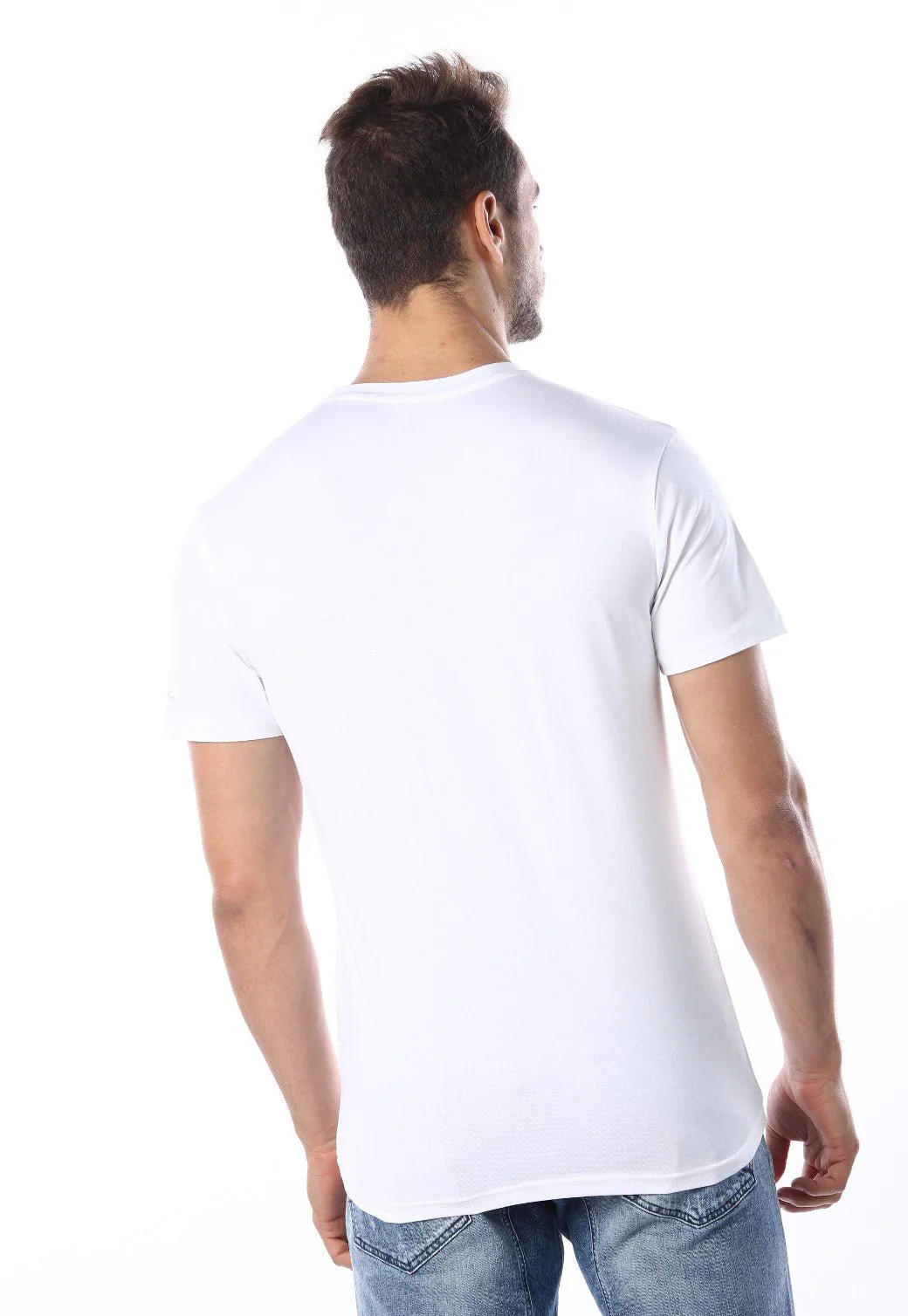 טי שירט לייקרה קצרה בייסיק גברים - Image 3