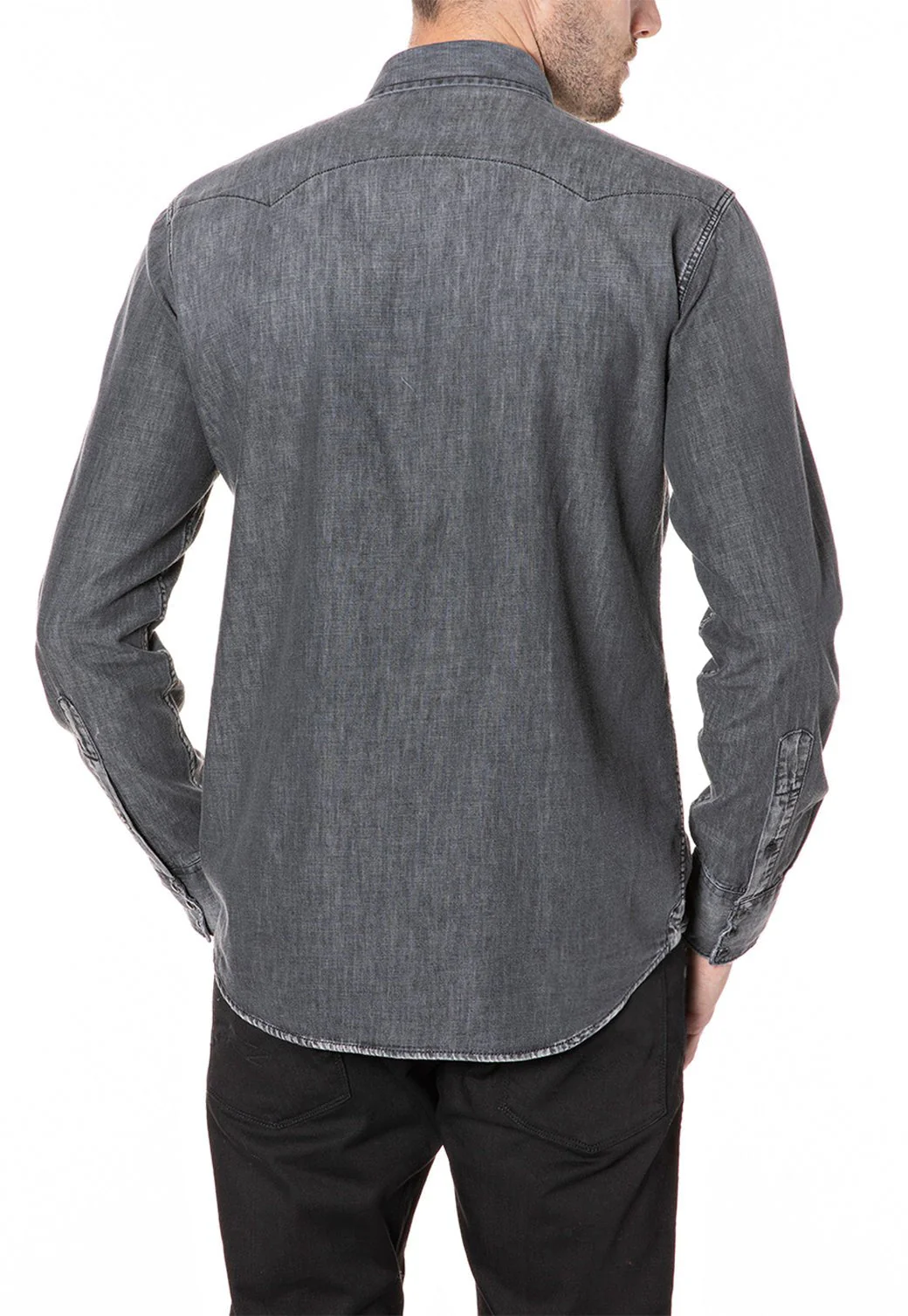 חולצת ג'ינס מכופתרת Camicie גברים - Image 3