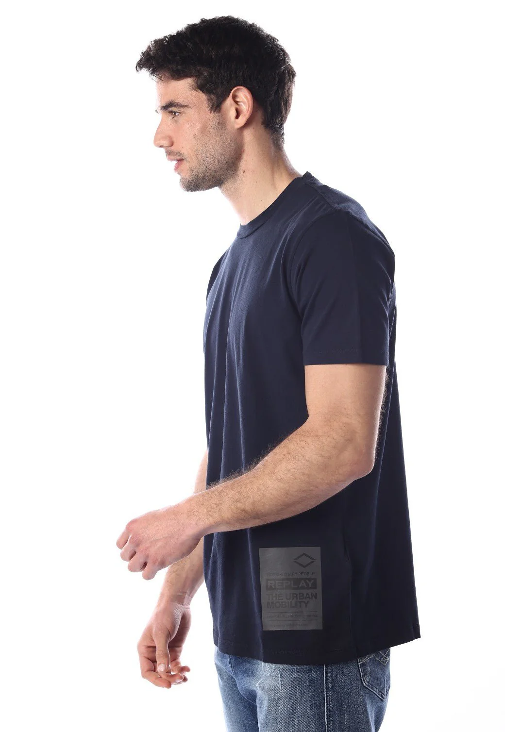 טי שירט קצרה עם לוגו גברים - Image 2