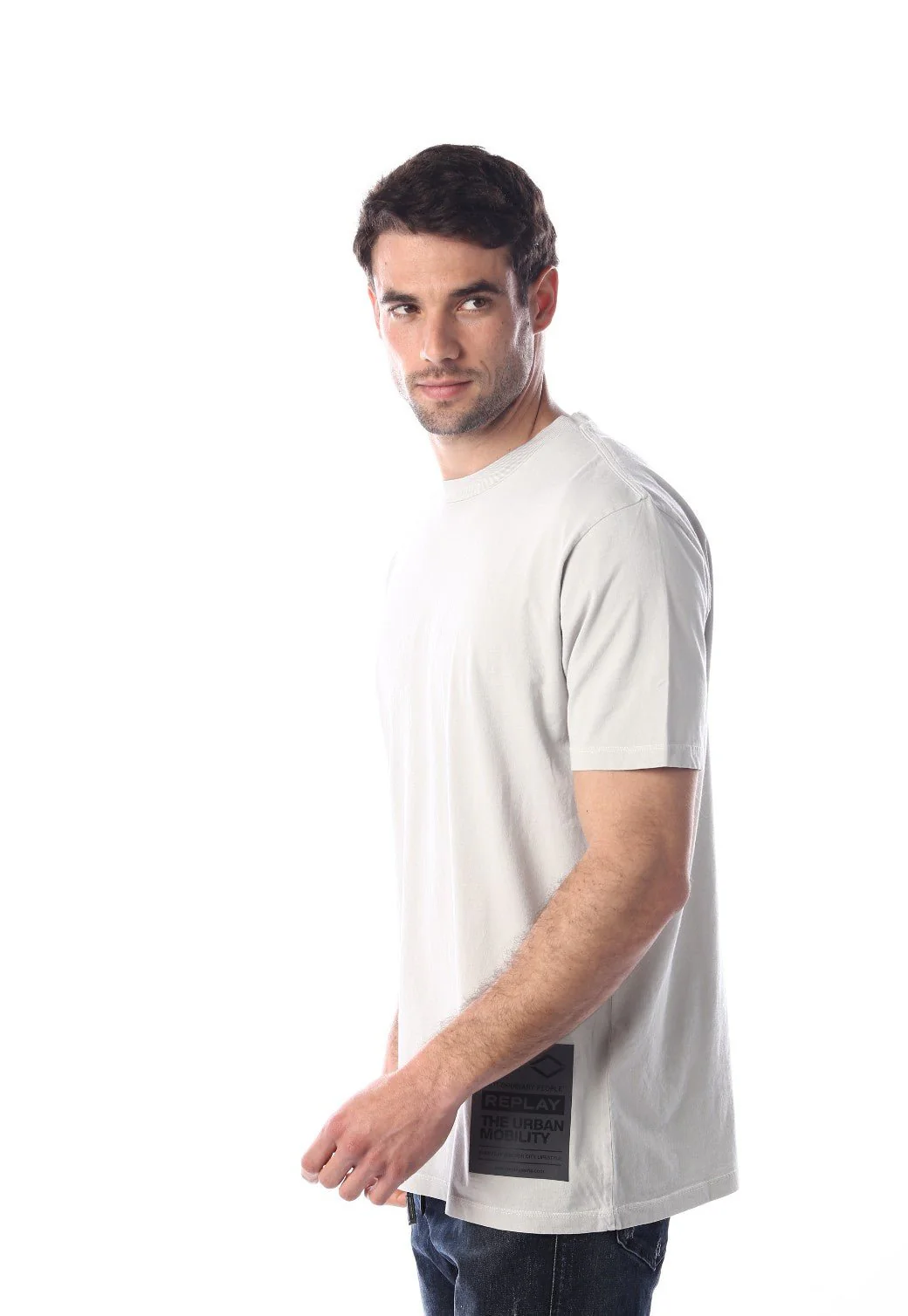טי שירט קצרה עם לוגו גברים - Image 4
