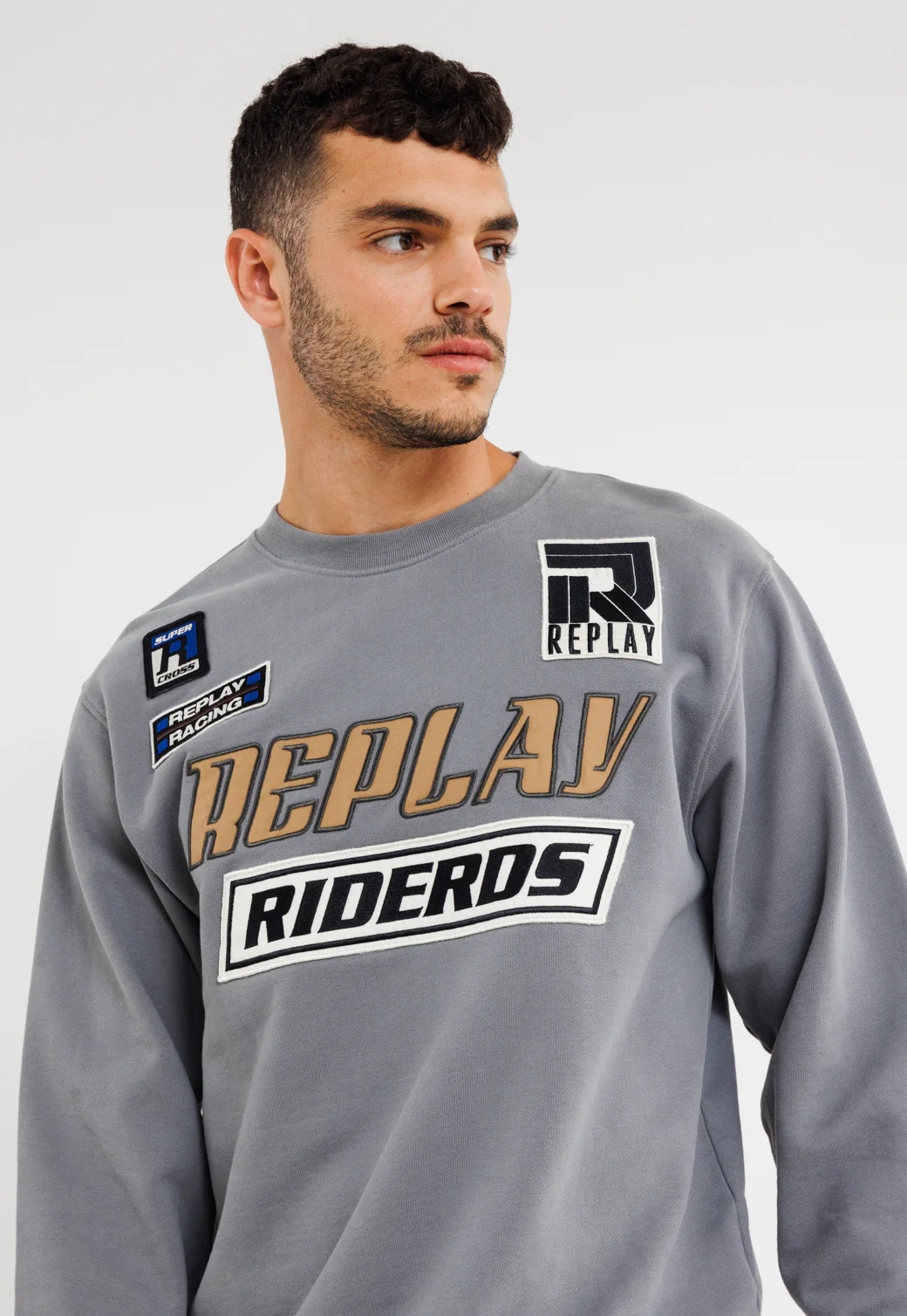 סווטשירט גברים עם כיתוב Riders - Image 4