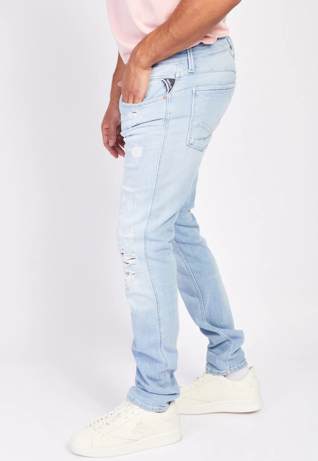 ג'ינס Anbass Slim עם קרעים גברים - Image 2