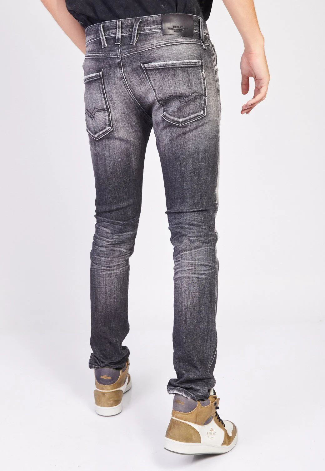 ג'ינס Anbass Slim עם שפשופים גברים - Image 3