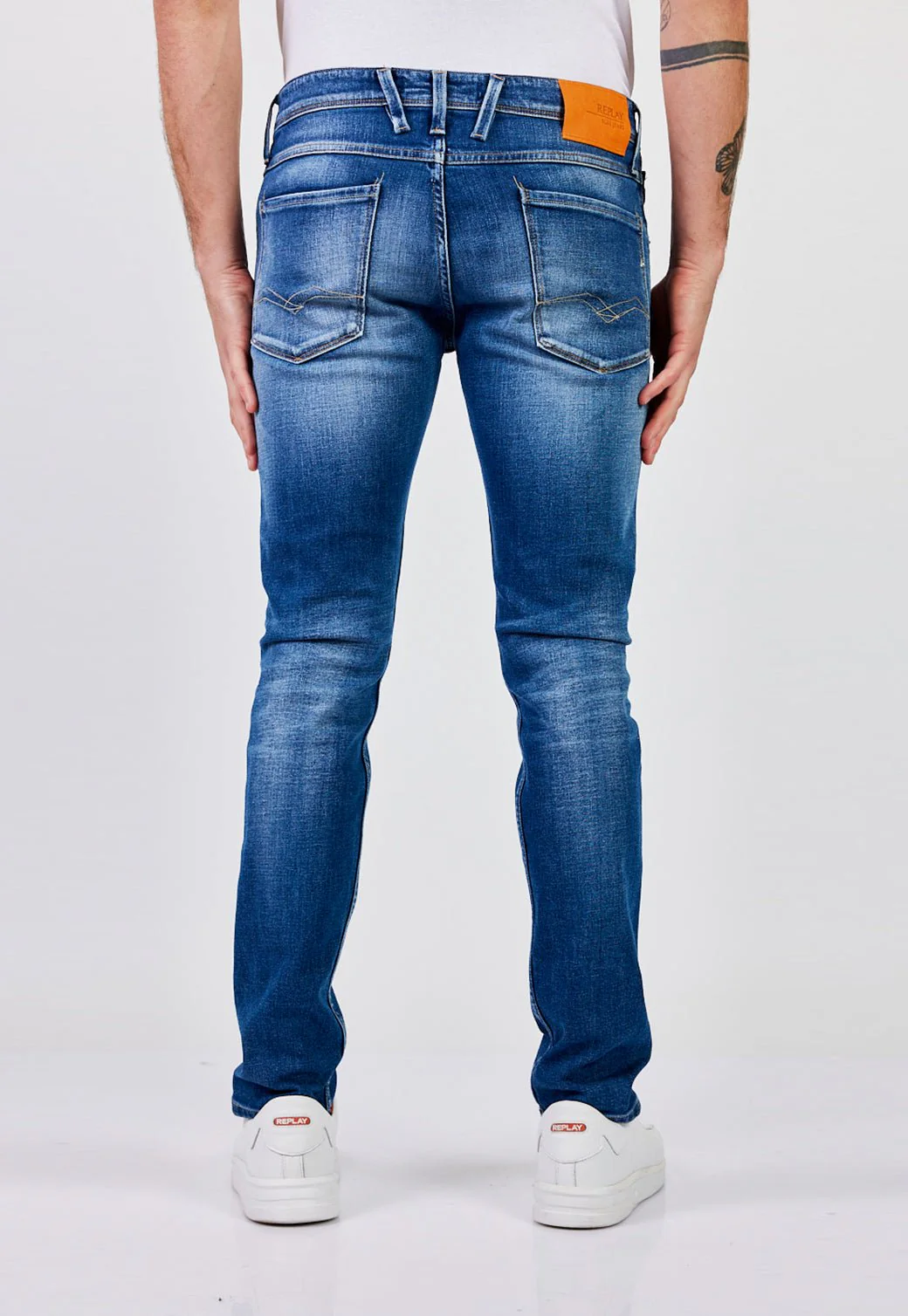 מכנסי ג’ינס Slim Fit ANBASS גברים - Image 3