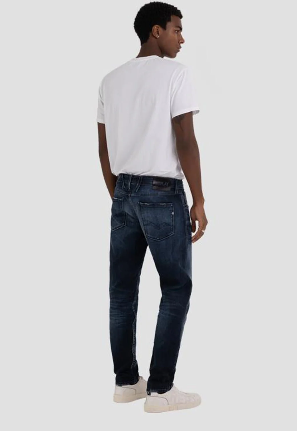 מכנסי ג'ינס Slim Fit ANBASS בצבע כחול גברים - Image 3