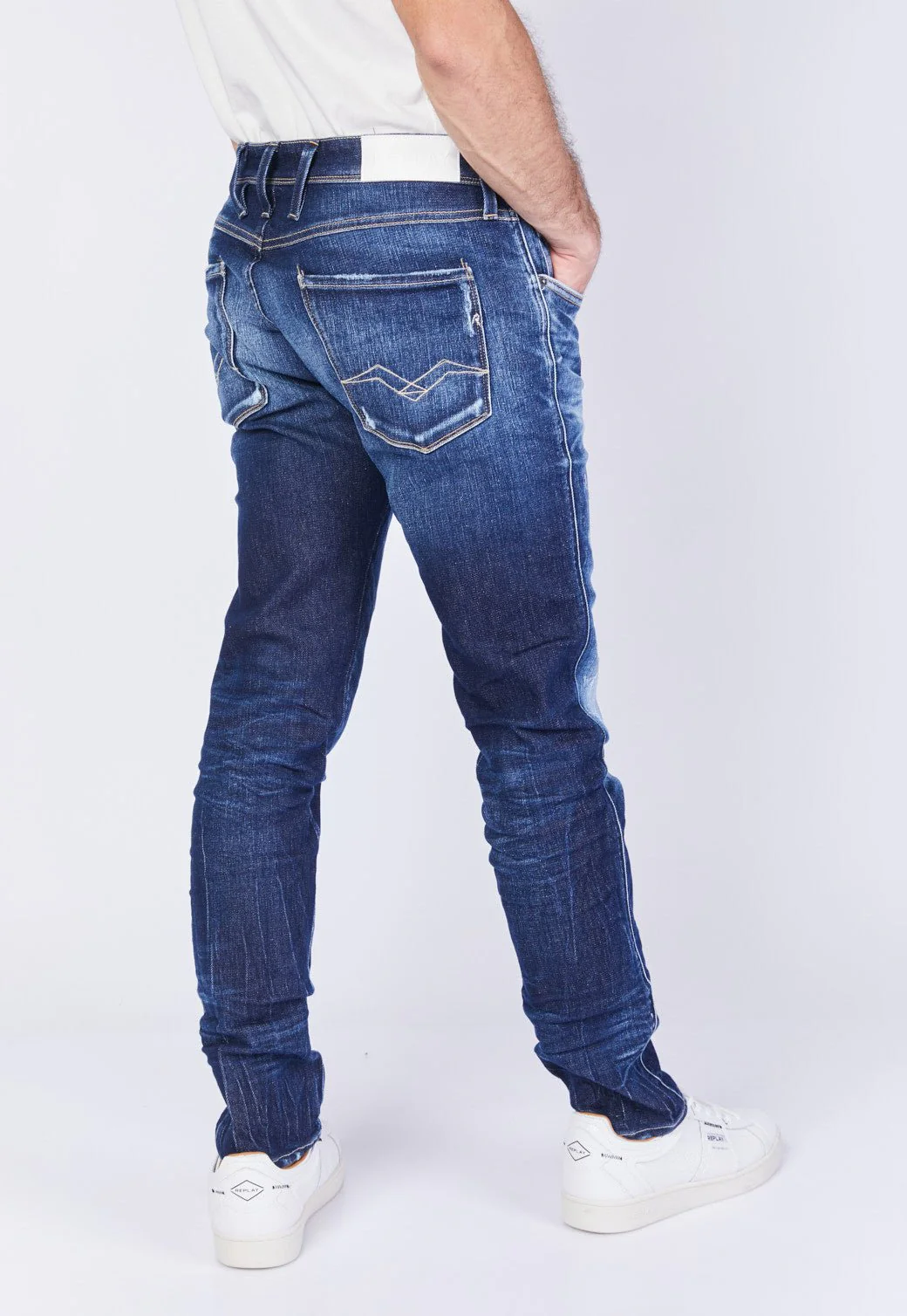 ג׳ינס ANBASS סקיני שפשופים גברים - Image 3