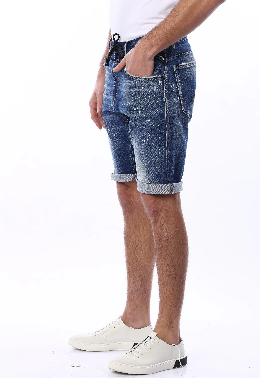 ג'ינס קצר עם שפשוף לגברים - Image 2