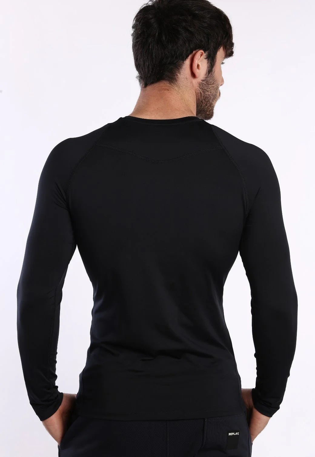 חולצה תרמית לוגו בשרוול גברים - Image 3