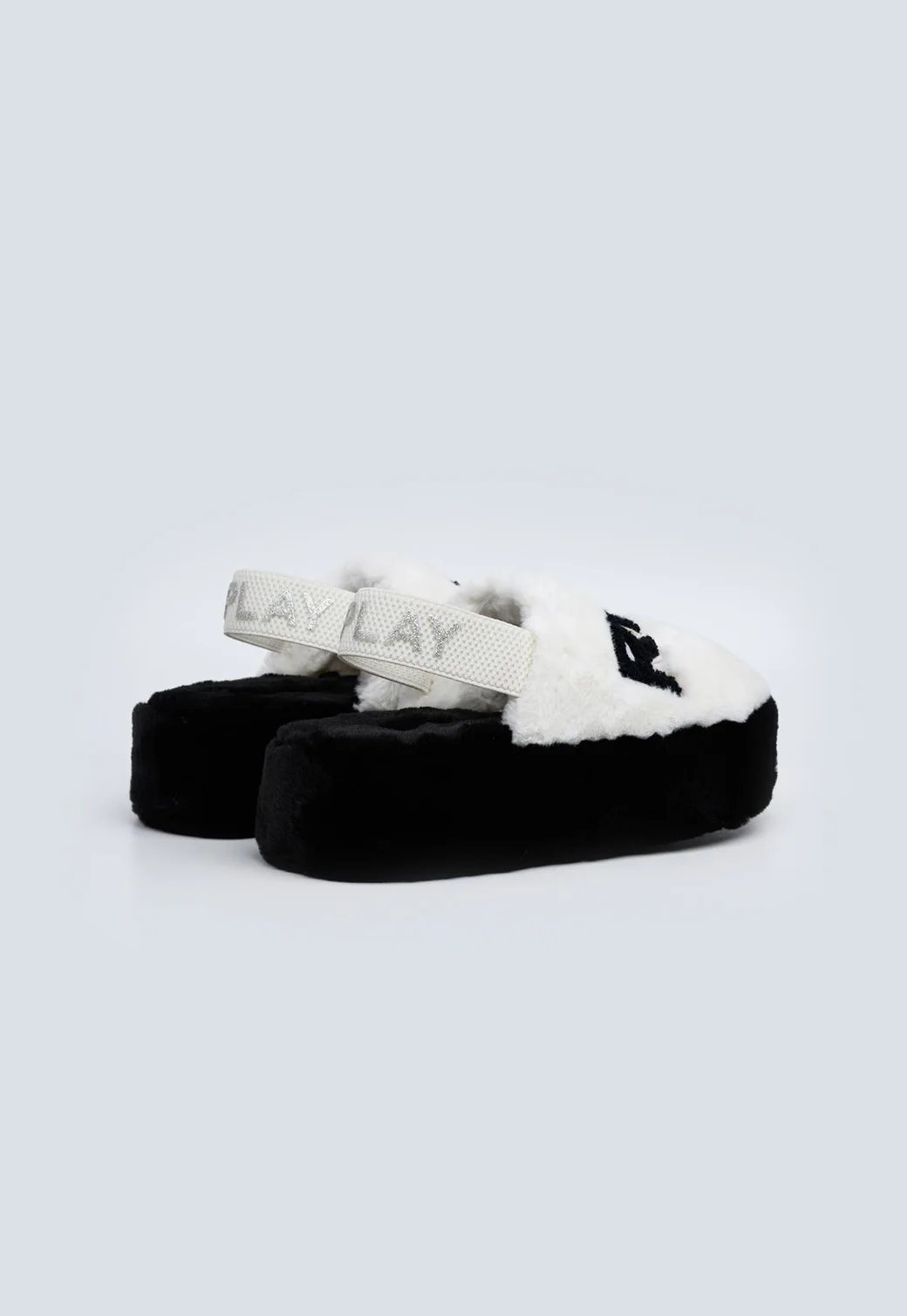 נעלי Slippers לנשים בצבע לבן־שחור - Image 3