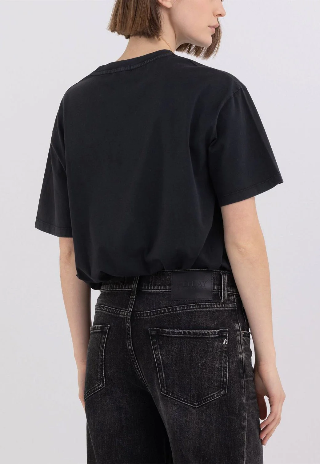 טי שירט כיתוב Oversize נשים - Image 3