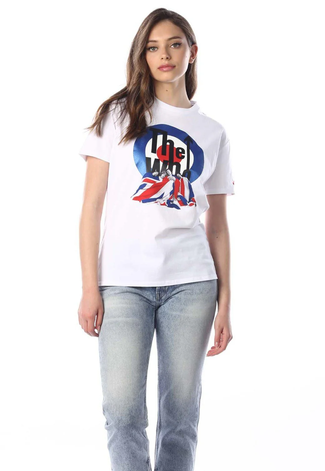 טי שירט קצרה עם הדפס להקת "The Who" נשים - Image 2