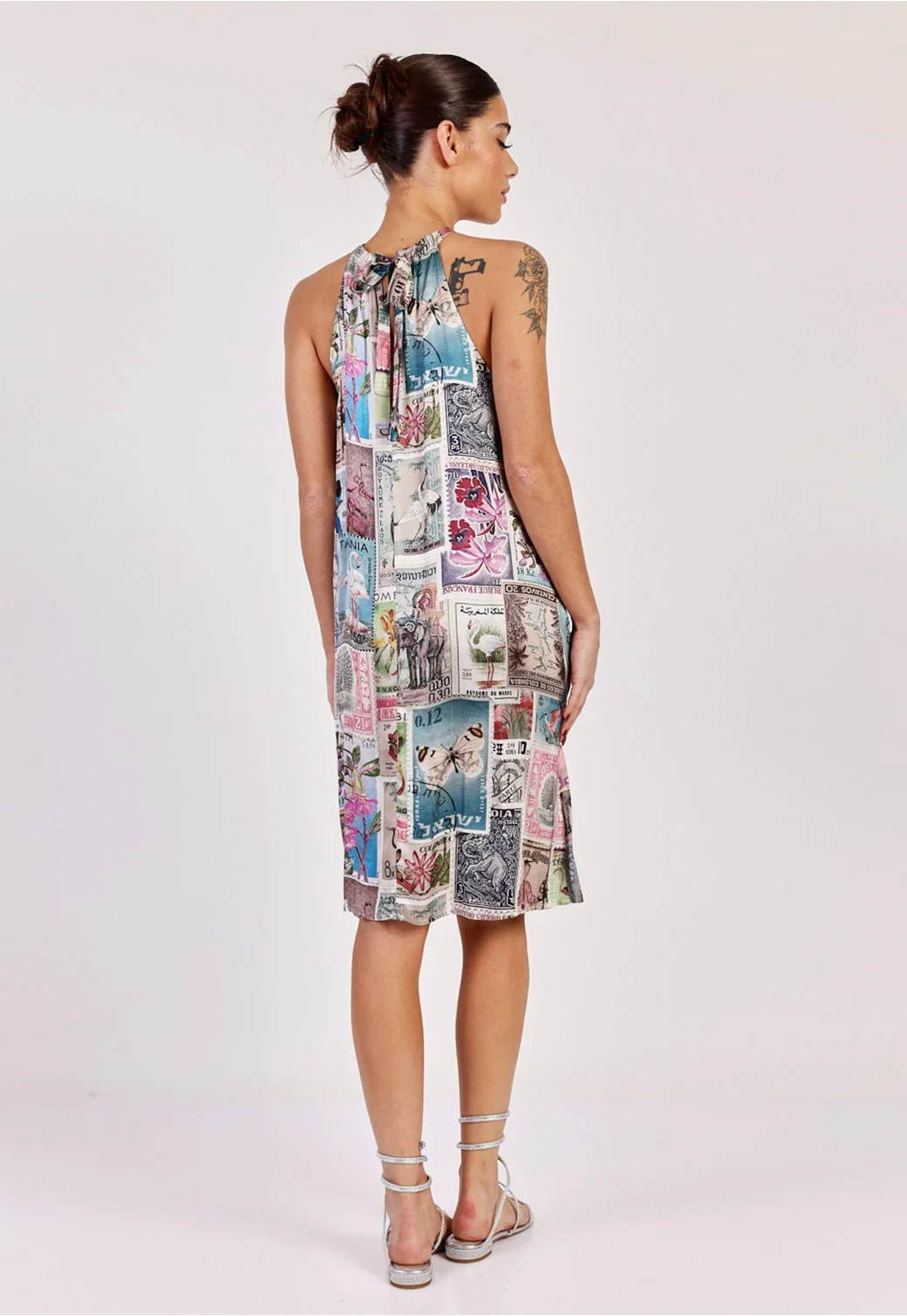שמלת Collar Print נשים - Image 3