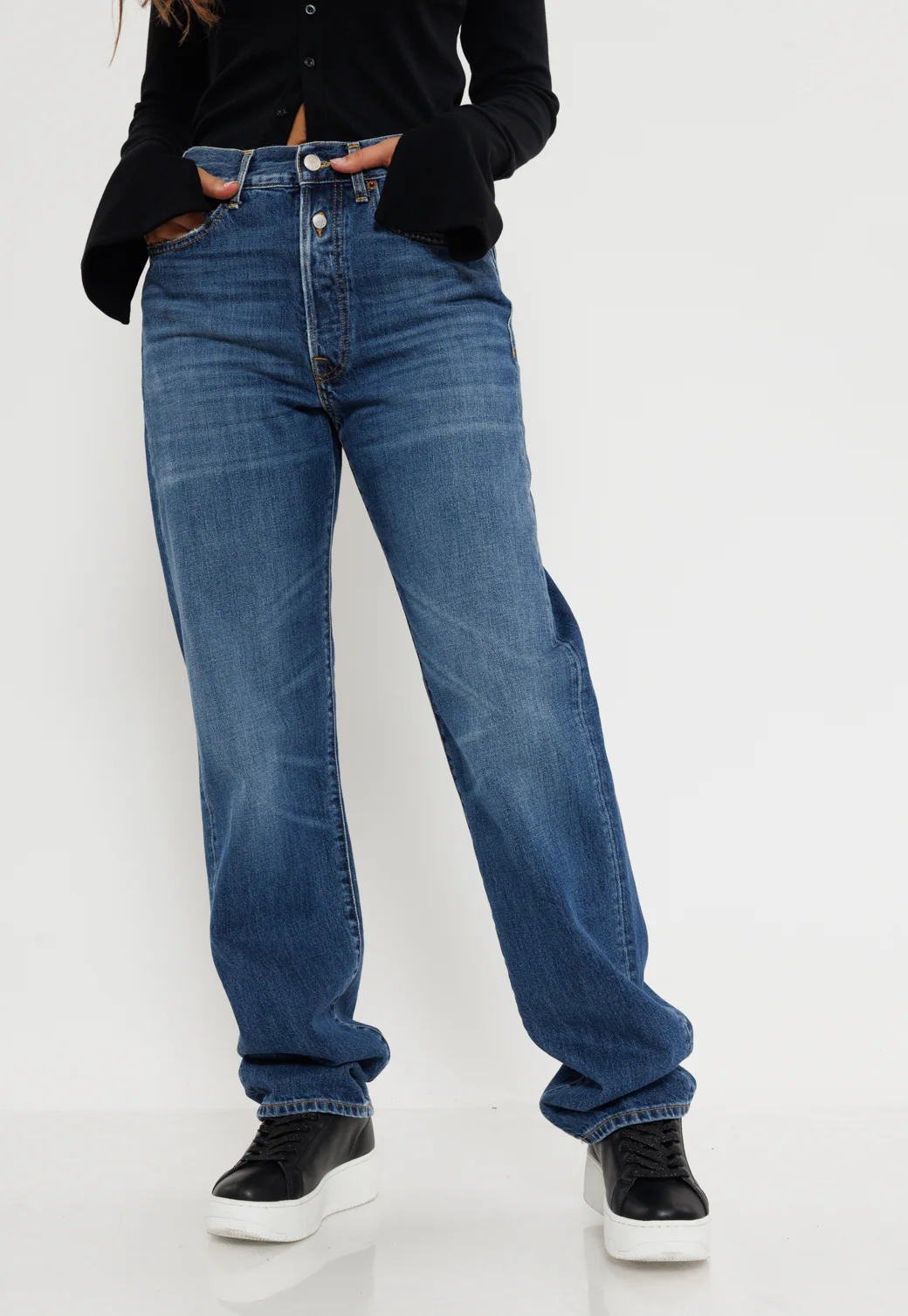 ג'ינס W9ZERO1 בגזרה ישרה נשים - Image 2
