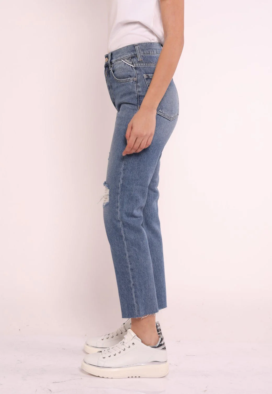 ג'ינס Maujke High Waist חלק נשים - Image 5