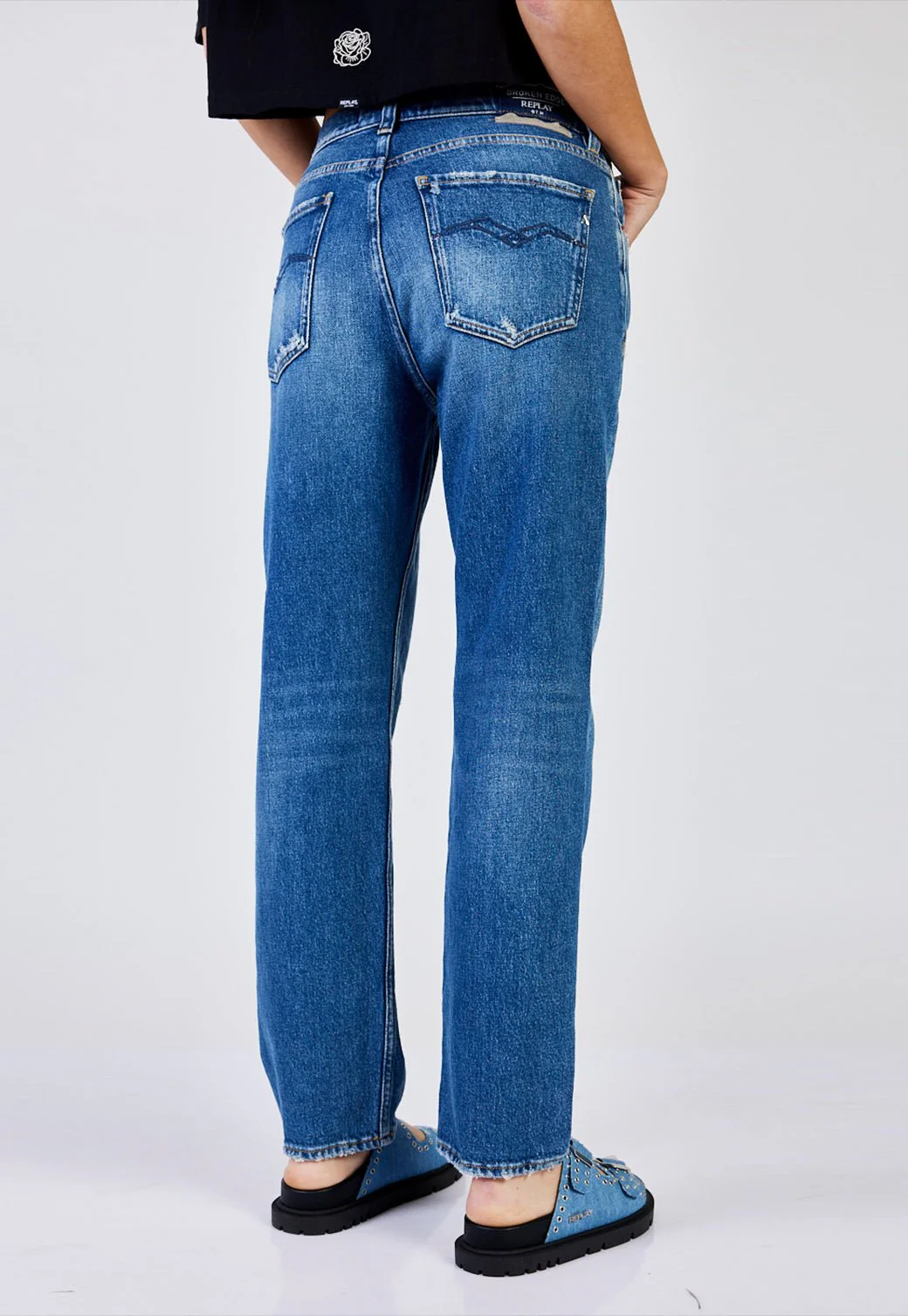 מכנסי ג'ינס MAIJKE Straight Leg נשים - Image 3