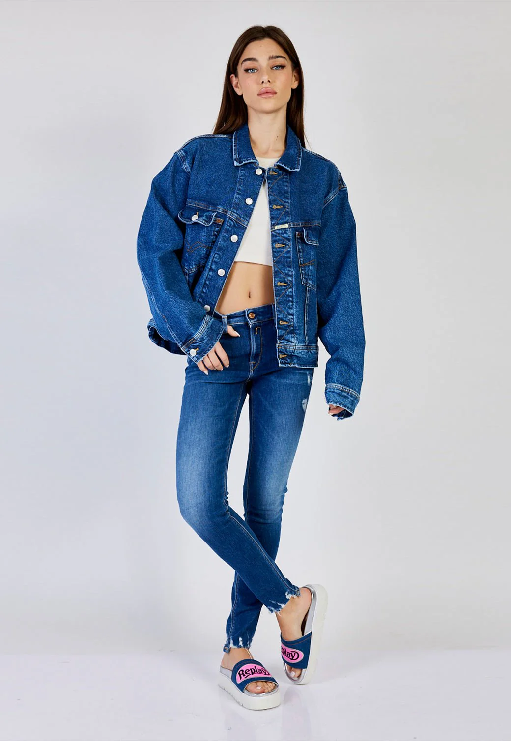 מכנסי ג'ינס LUZIEN Skinny Fit נשים - Image 4